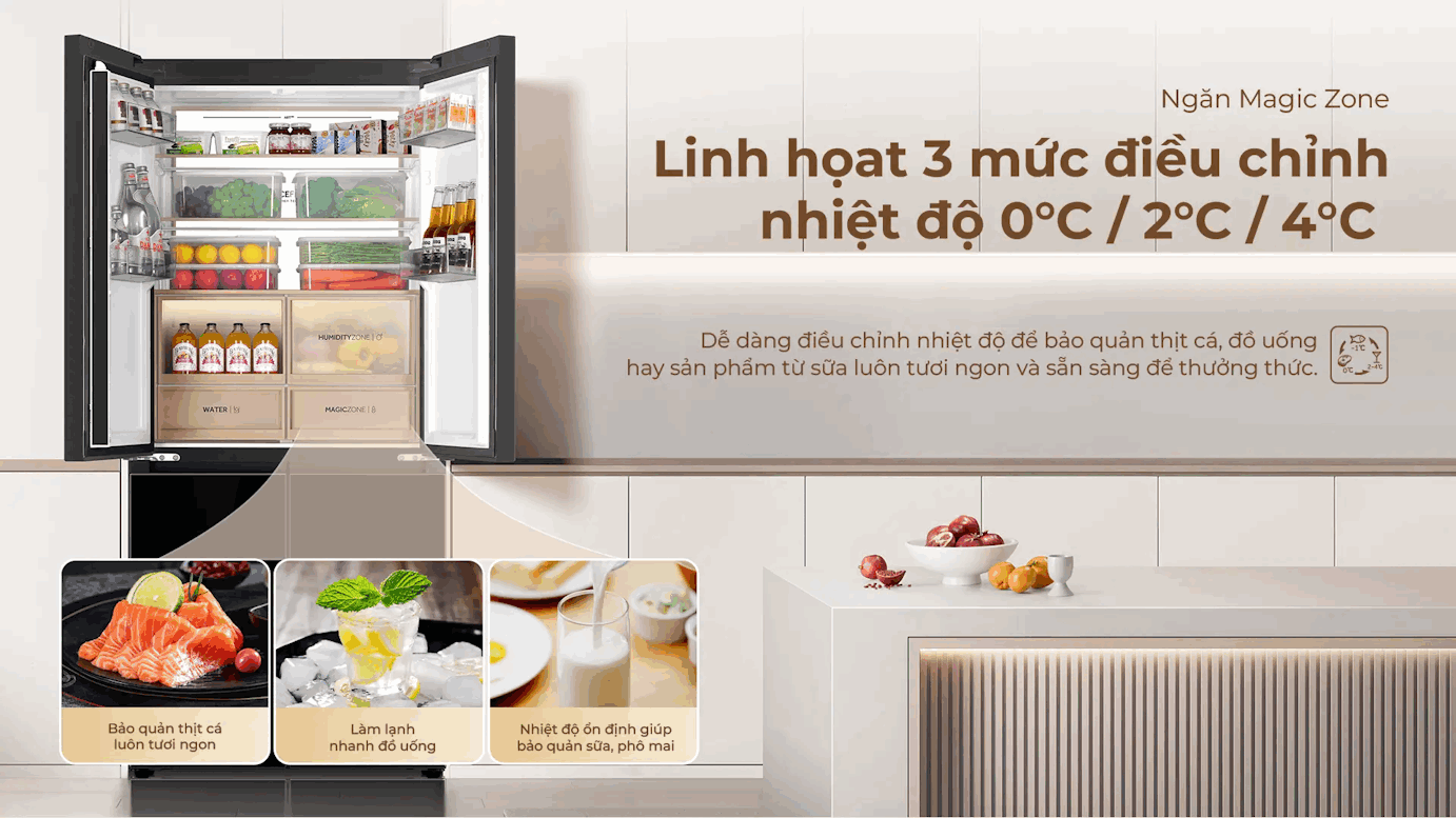 Ngăn Magic Zone và khả năng cấp đông sâu -30°C